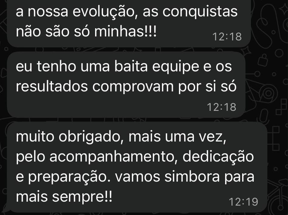 Depoimento de aluno sobre os resultados do acompanhamento e da preparação